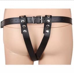 Nooitmeersaai - Harnas Vrouw - PU Leer - Zwart - Spikes - Bondage Harnas - BDSM — thumbnail 4