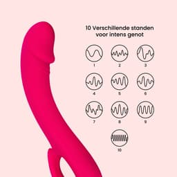 Vibey® - Gebogen Vibrator - Vibrators voor Vrouwen Realistisch - Intense Clitoris & G-spot Stimulator - Sex toys voor Vrouwen - Dildo - Vibrators voor Koppels - Cadeau voor haar - Fluisterstil & Discreet - Joy - Roze — thumbnail 2