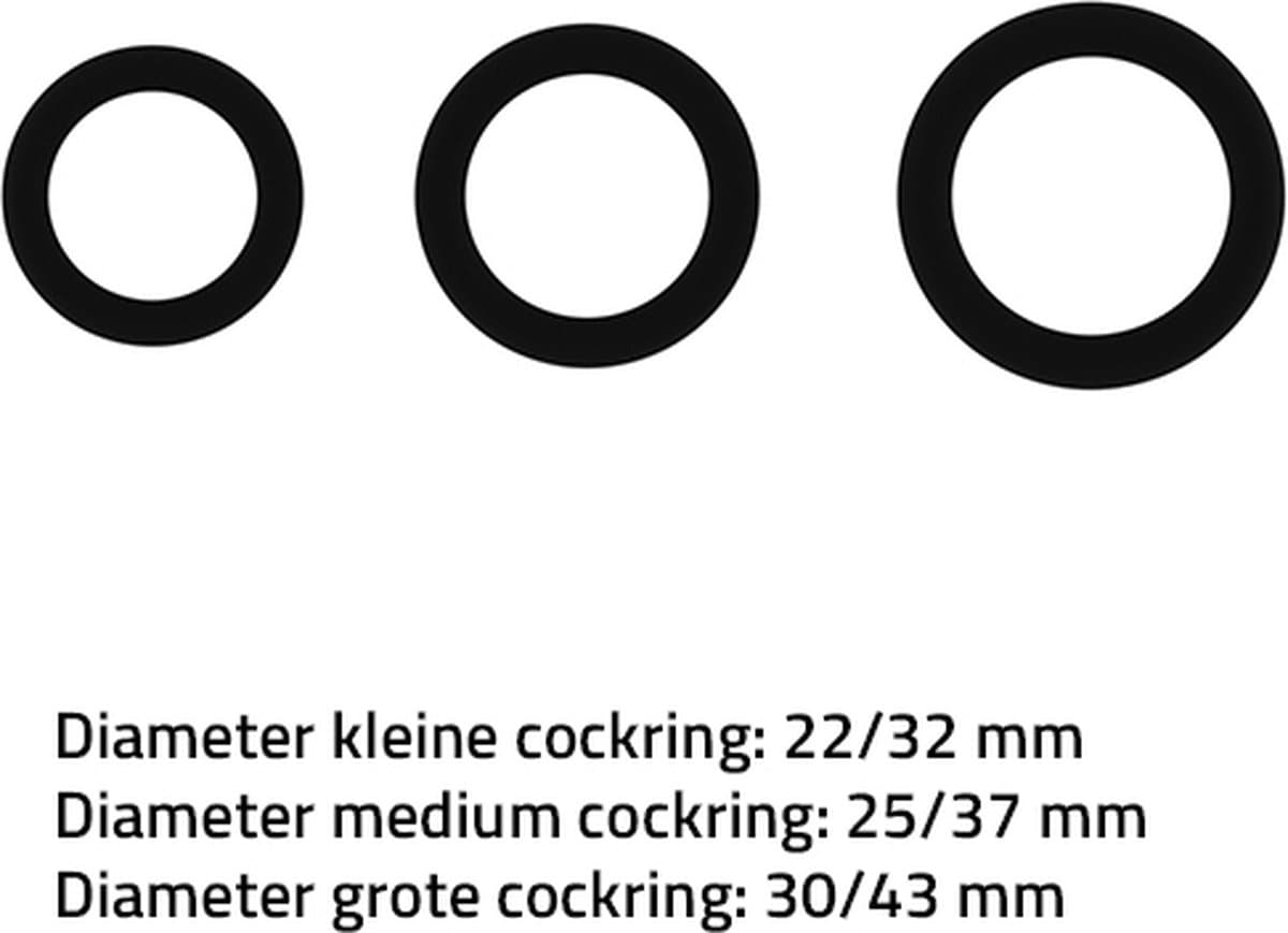 Erovibes - Cockring - Penisring - Cockringen - Siliconen - 3 Stuks — afbeelding 1