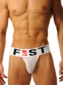 Fist Logo Jockstrap wit maat Large — thumbnail 4