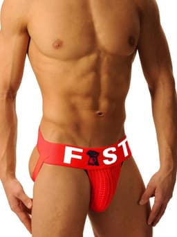 Fist Logo Jockstrap Rood maat Large — thumbnail 4