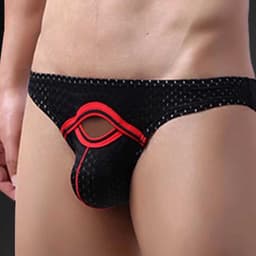 Sexy Heren Ondergoed - Penisgat - Uitdagende Lingerie - Zwart - Lage Taille - Ademend — thumbnail 3