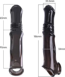 Vibrerende penis sleeve - Verdikkend en verlengend - Vibrator Penismouw - Grotere penis - Langere seks - Meer genot - Ejaculatie uitstellen - One size — thumbnail 2