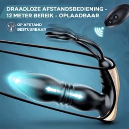 LoveVlijt - Luxe Prostaat Stimulator met Cockring - 10 Vibratiestanden - Vibrerende Butplugg - Anaal Dildo voor Mannen - Draadloos - Dubbele Stimulatie - Anale Speeltjes - Buttplugs - Op afstand - Inclusief Extra Vibrator en App - Vibrator — thumbnail 6