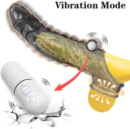 Penis sleeve Vibrerend - Oprekbare Sleeve - Cockring - Penis Verlenger - Open Balzak — thumbnail 4