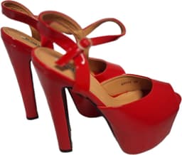JUMEX-EROTISCHE PUPM -RED LAKLEER- HAK 16 CM-ZOOL 6CM-SIZE39 — thumbnail 4
