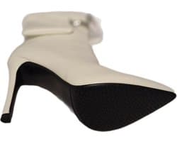 RUON- HALFHOOG LEDERLOOK LAARSJE-NAALDHAK 8 CM-EXTRA PURSE-39