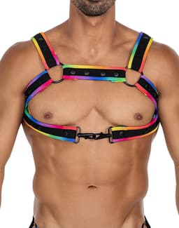 Cut4Men - Fetish Harnas - Tuigje - Neo - Zwart/Multicolour — thumbnail 11