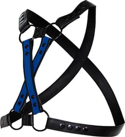 Cut4Men - Borst Harnas - Tuigje - 4WAY - Blauw/Zwart — thumbnail 5