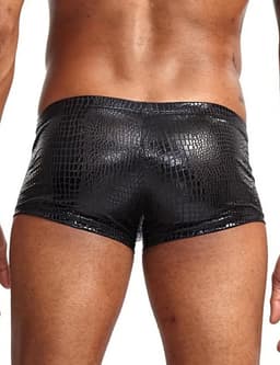 Zwarte Heren Boxershort met Slangenprint – Sexy Stretch Boxer met Korte Pijpen - Maat XL — thumbnail 5