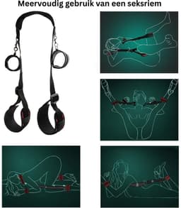 Sex Kussen - Meubel - Stoel voor Mannen & Vrouwen - BDSM - Rood en Zwart — thumbnail 4