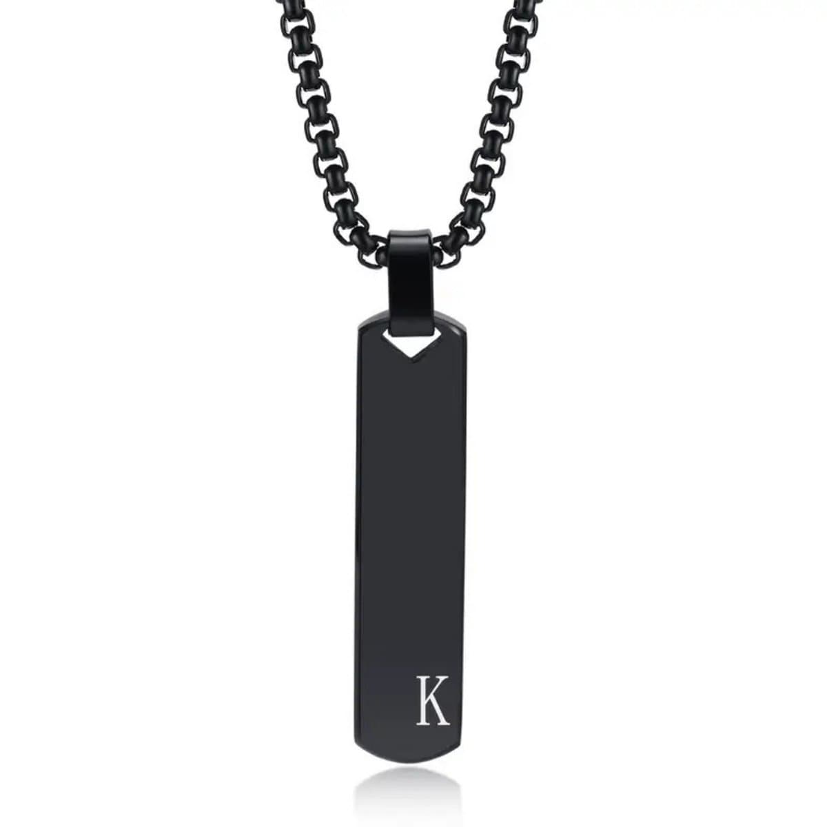 Nivard Ketting - Heren - Staal - Nep zilver - Met Hanger - Zwart - K — afbeelding 1