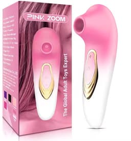 Air Pulse & Trilling Vibrator met 7 Standen – USB Oplaadbaar – Waterdicht – wit-roze of oranje — thumbnail 1