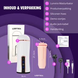 Lunvira® Elektrische Masturbator - Sex Toys Voor Mannen Zelf Aftrekken - Pocket Pussy - 10 Vibratiestanden - USB-Oplaadbaar - blowjob simulator — thumbnail 8