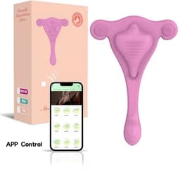Draadloze slip en string vibrator - 10 vibratie standen - Geluidsdicht - Clitoris, G-spot en prostaat stimulatie - Bluetooth - App bestuurbaar - Vagina vorm - One size - Telefoon - Vibrerende toys - Kleding — thumbnail 1