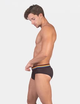 Barcode Berlin Backless Brief Pride Black - MAAT XL - Erotisch Heren Ondergoed - Slip voor Man - Sexy mannen Slip — thumbnail 3