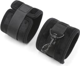 Banoch Cuffs & Blindfold | Zachte BDSM Handboeien met Klittenband | Zwart | Comfortabel & Verstelbaar | Inclusief oogmasker | bondage — thumbnail 11