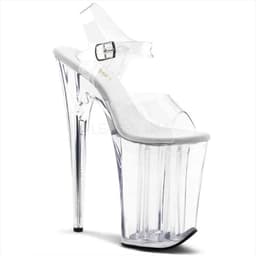 Pleaser - INFINITY-908 Sandaal met enkelband, Paaldans schoenen - Paaldans schoenen - 38 Shoes - Zilverkleurig — thumbnail 1