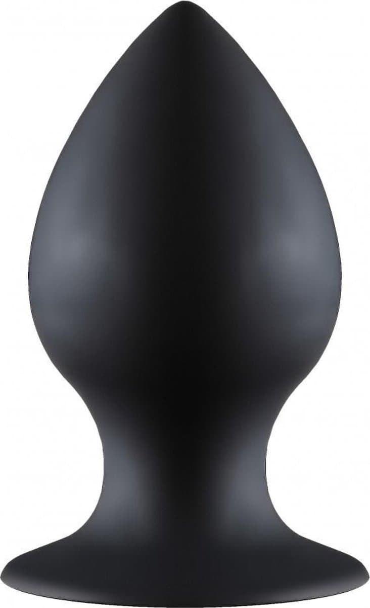 Lola Toys - BackDoor Black Edition - Thick Anal Plug - Dikke grote ronde buttplug met zuignap - Anaalplug - M - 9.5cm x 4.7cm - Zwart — afbeelding 1