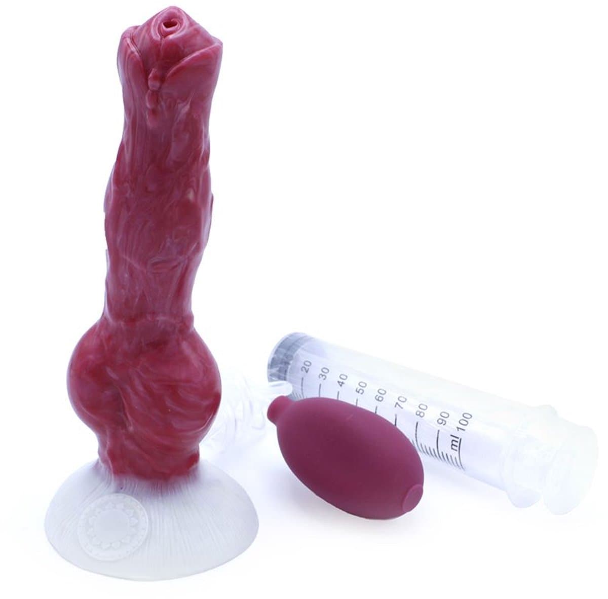 Kiotos Monstar - Squirting Dildo Beast No. 64 - 21 x 4 cm - Rood/Wit — afbeelding 1