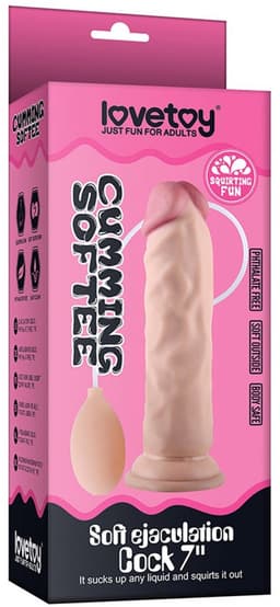 Lovetoy - Zachte Spuitende Dildo - Met Squirt Functie - 21 cm - Lichte Huidskleur — thumbnail 8