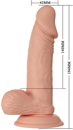 Pretty Love - Zebulon - Realistische Vibrerende Dildo - Lichte Huidskleur - Geeft Levensechte Ervaring — thumbnail 2