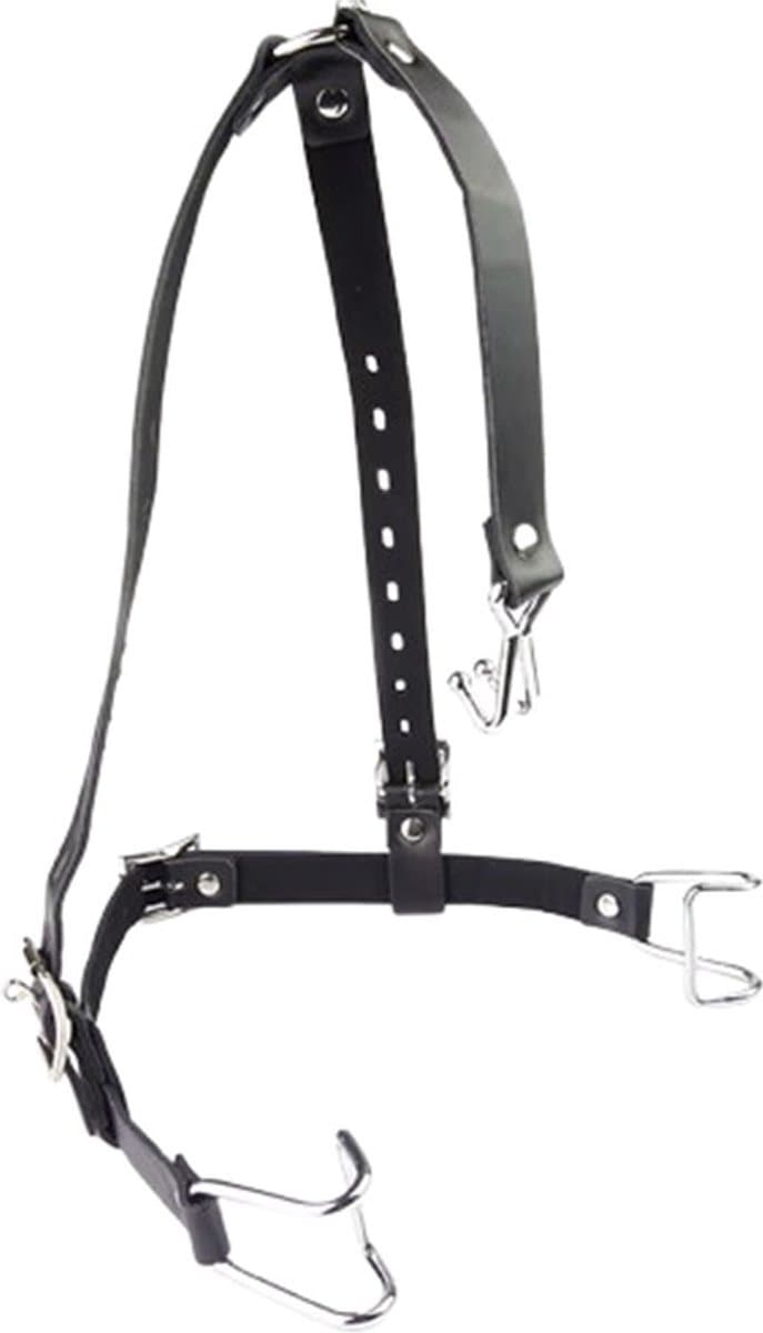 Bondage Mond- en Neusgag - Verstelbare Leren Bandjes - BDSM - Gag - Uitrekken — afbeelding 1