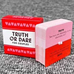 51 Stuks Waarheid of Durf Kaarten voor Koppels – Sexy Engelse Versie – Bordspel, Dating Spel, Romantisch en Spannend Spel voor Koppels — thumbnail 1