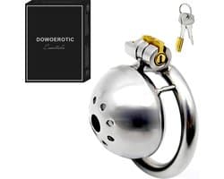 DOWO® - Mini Locker - Kuisheidskooi- Chastity cage - Peniskooi - Hemisferisch - Staal - 45 mm