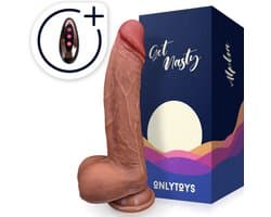 ONLYTOYS® Alpha - Premium 3 In 1 Stotende Dildo Met Zuignap - Vibrator Realistisch Met Afstandsbediening & Warmtefunctie - Vibrators Voor Koppels & Vrouwen - Anaal Dildo Voor Mannen