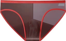 Transparante Heren Slip Rood - Doorschijnend Ondergoed - Lingerie - Boxershort — thumbnail 1
