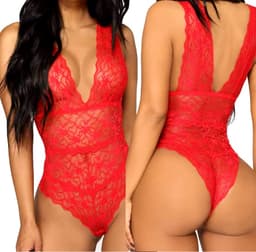 Erotische Body I Lingerie Body Kostuum I Sexy Erotisch Ondergoed I Rood — thumbnail 1
