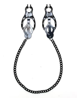 Rimba - Japanse Clover Tepelklemmen Met Ketting - Zwart — thumbnail 3