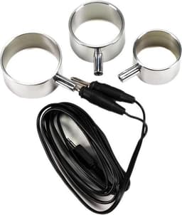Rimba Electro Sex - Aluminium Cock Ringen Set uni-polair - 3 Stuks — thumbnail 1