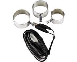 Rimba Electro Sex - Aluminium Cock Ringen Set uni-polair - 3 Stuks
