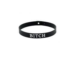 Rimba - Halsband - Collar Met Tekst - BITCH - Siliconen