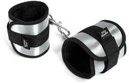 Fifty Shades Handboeien - Fluweel - Zilver/ Zwart — thumbnail 5