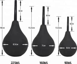 LOUZIR | Silicone bulb | Anale douche | Anaal douche | Anaal spoelen | Intieme shower | Anale cleaner | Geschikt voor anaal en vaginaal gebruik | Zwart | 90 ml — thumbnail 4