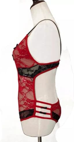 LOUZIR Sexy Lingerie Body Kostuum | Lingerie Body Kostuum | Erotische Lingerie Body kostuum | Rood — thumbnail 2
