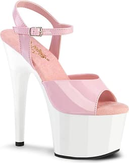 Pleaser - ADORE709 Sandaal met enkelband, Paaldans schoenen - US 12 - 42 Shoes - Roze/Wit — thumbnail 1