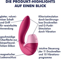 Satisfyer, drukgolfvibrator, Supernova, 18 cm, flexibel verstelbaar, waterdicht, drukgolven en trilling — thumbnail 3