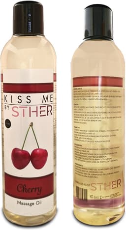 Sther Premium Massage olie en Glijmiddel 2-in-1 – Ontspannende Massageolie Erotisch – Kers – 250 ml – Nederlandse Productie — thumbnail 5