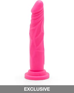 Get Real – Dual Density Dildo met Zuignap met Aders in Stijlvol Opvallend Ontwerp Verharde Kern - 19 cm – Roze — thumbnail 5