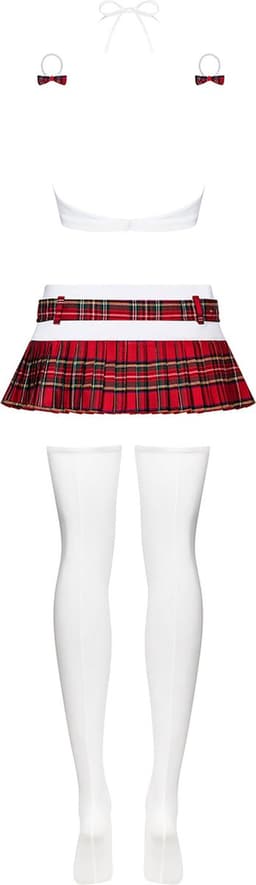 Obsessive School Kostuum - Erotische Rollenspel Kleding - Maat S/M - Rood — thumbnail 3