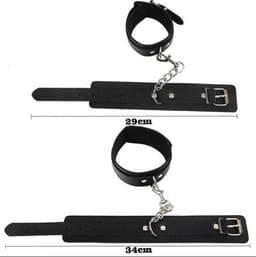LOUZIR Bondageset | BDSM set | Bondage set | BDSM Toy set 10 delig | Luxe Sex Speeltjes Kit Met Tepelklemmen, halsband, handboeien, enkelboeien, bondage touw, masker en zweep & gag ball, bondageset ZWART — thumbnail 10