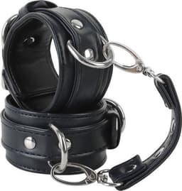 Banoch | enkelboeien van pu leer | zwart / zilver| bondage — thumbnail 12