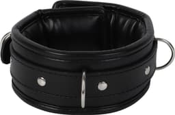 Banoch | Collar & Leash Silver | Zwarte Halsband met Zilverkleurige Riem | Verstelbare Bondage Halsband | PU Leer | BDSM — thumbnail 13