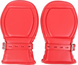 Banoch - Bondage Mittens - PU Leer - Rood - bdsm — thumbnail 8