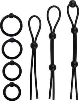 Quick Relief Rope Bondage™ - Cockring - Set van 7 - Penis ring - Cockring voor Mannen - Penisring voor Mannen en Koppels – Ballstretcher - Seks Toys – Seksspeeltjes – Verstelbaar - Eikelring — thumbnail 9