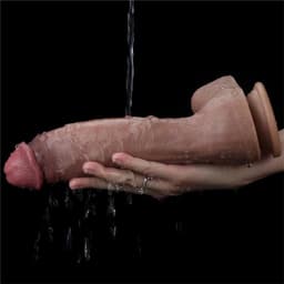 Lovetoy - Realistic Cocksucker Training Dildo - Platinum Silicone - 27cm — thumbnail 10